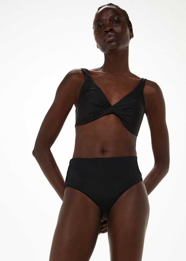 Black High Rise Bikini Bottom